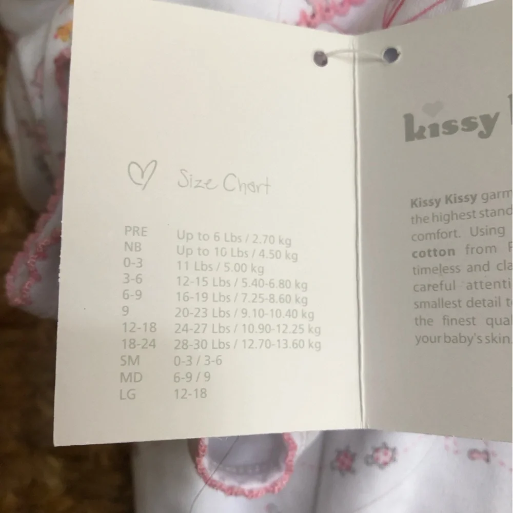 New w Tag: Kissy Kissy Noahs Print Convertible Gown. Size 0 to 6 months